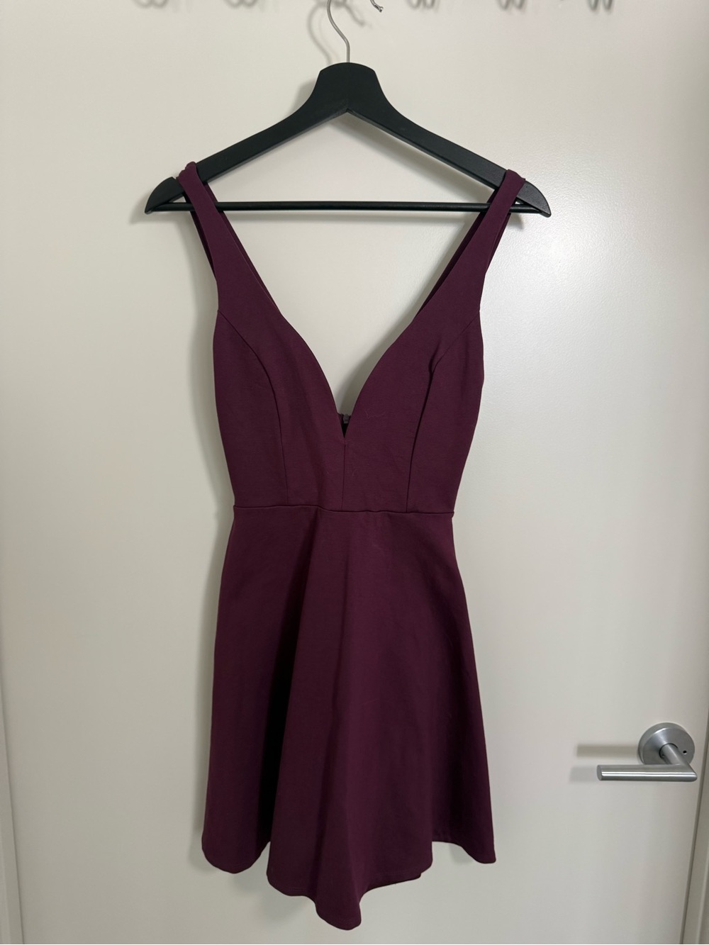 Lulu's Plum V-Neck Sleeveless Mini Dress